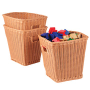 Tall Rect Plastic Woven Baskets/3-Pk