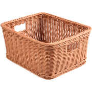 Rect. Plastic Woven Bsk./W Handles