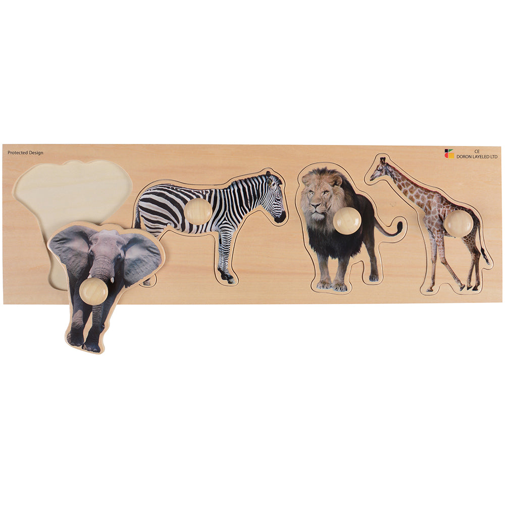 Extra-Wide Knobbed Puzzle Wild Anim