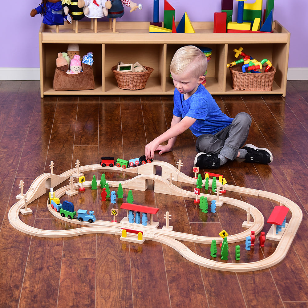 Magnetic Wood Train Set
