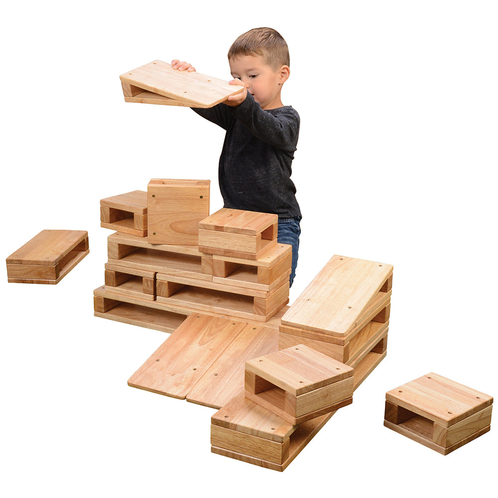 Junior Hardwood Hollow Blocks 18 Pc
