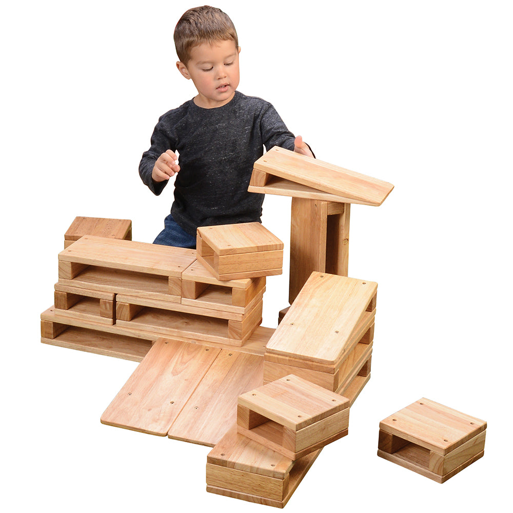 Junior Hardwood Hollow Blocks 18 Pc