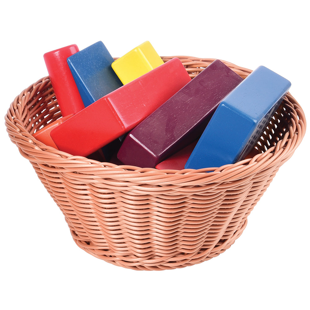 Round Plastic Woven Baskets Set Of 3