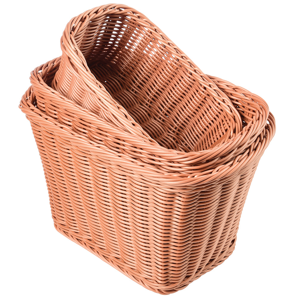 Multi-Sized Rect. Plastic Woven Baskets