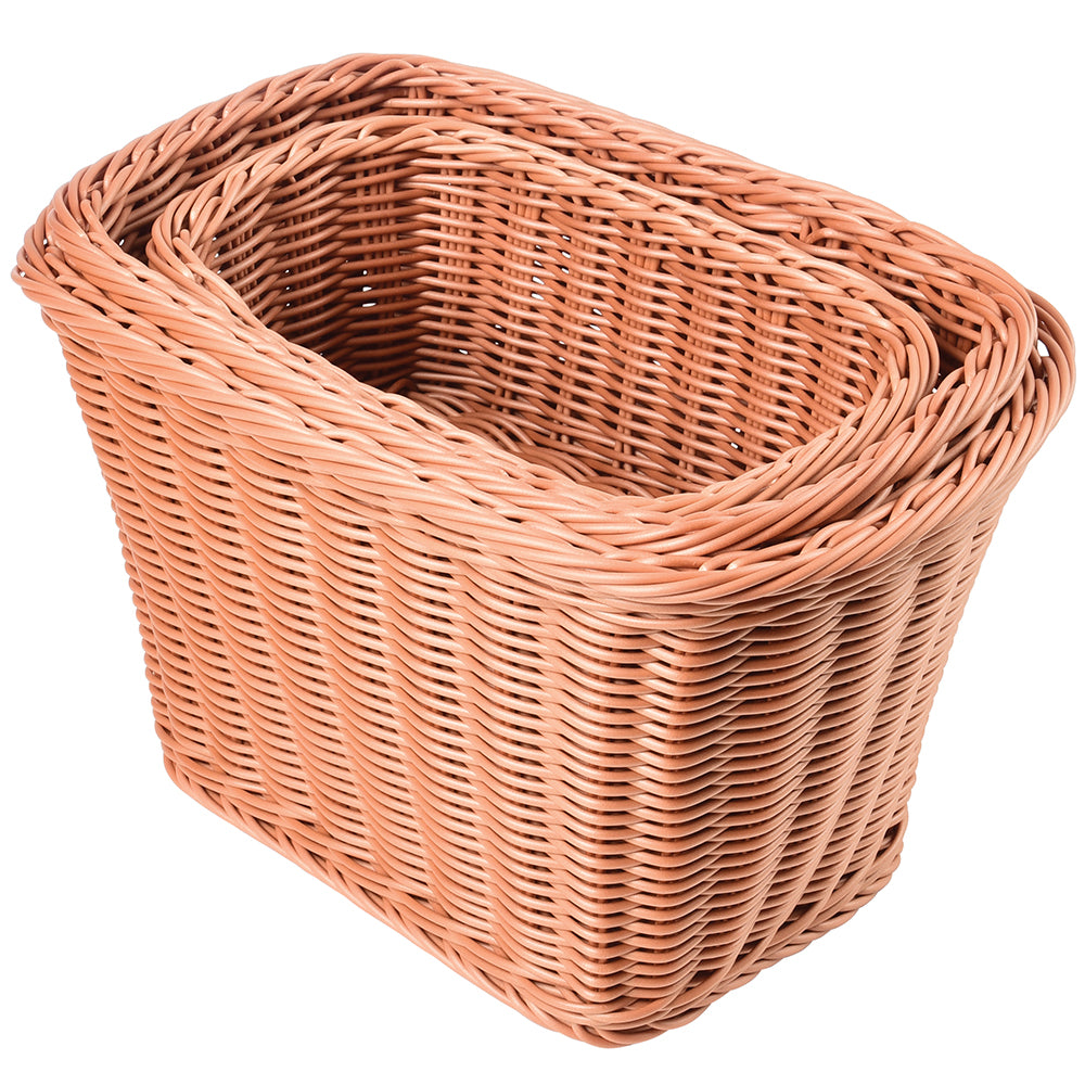 Multi-Sized Rect. Plastic Woven Baskets