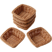 6 Pcs Square Plastic Woven Baskets