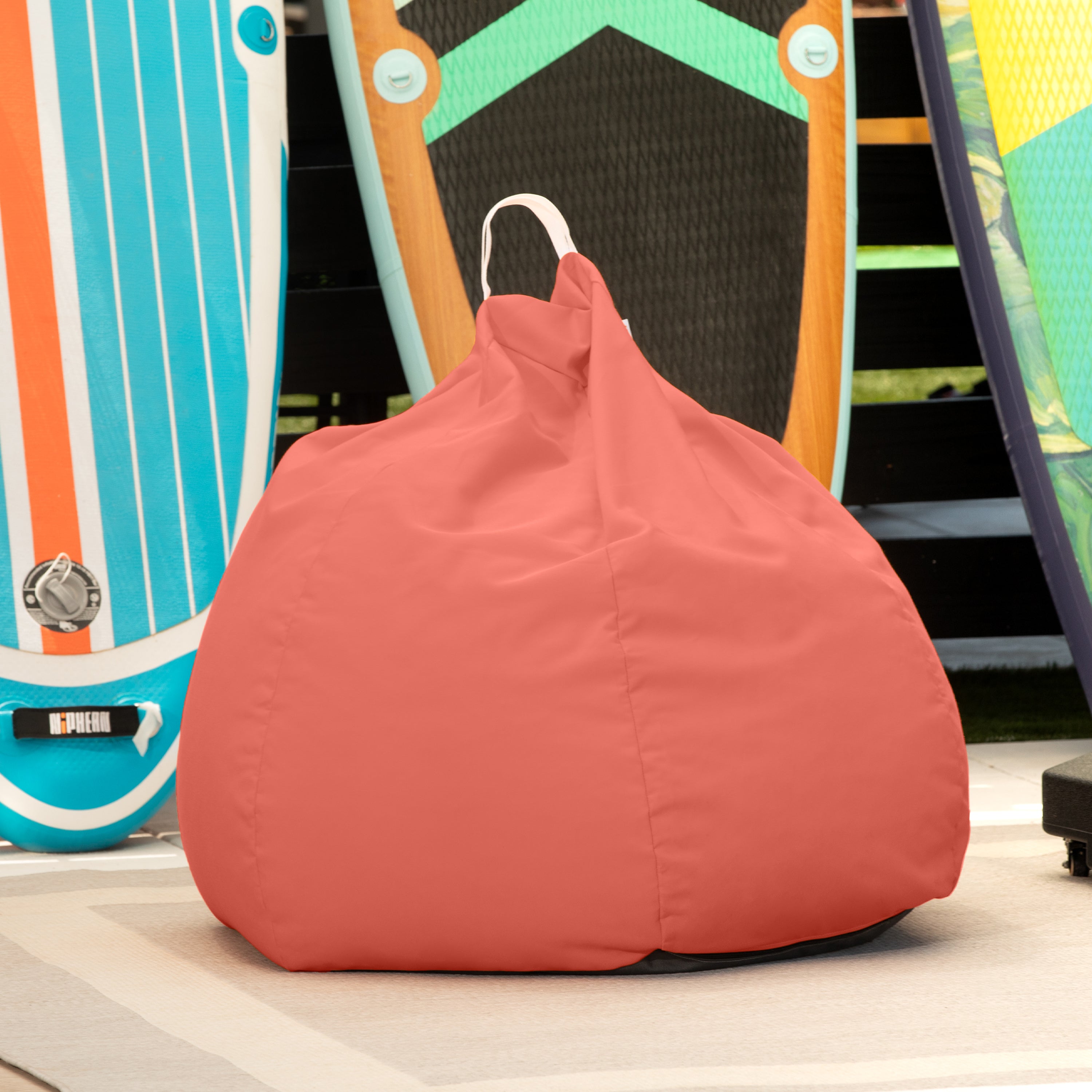 Jaxx Kiss Bean Bag Chair | Casual Poolside & Patio Seating | Sunbrella, Flamingo