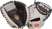 Rawlings Heart Of The Hide With R2G Technology Series Catchers Mitt 33-Inch Baseball Glove  - Right Hand Thrower - Black/Gray