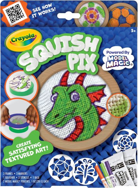 Crayola Squish Pix, Model Magic Art Kit for Kids, Textured Arts & Crafts for Kids, Coloring Activity, Gift for Kids, Ages 5+