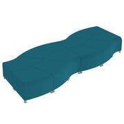 Pro Series Connect Edged Crest Backless Seating, 12-Piece Set - Teal