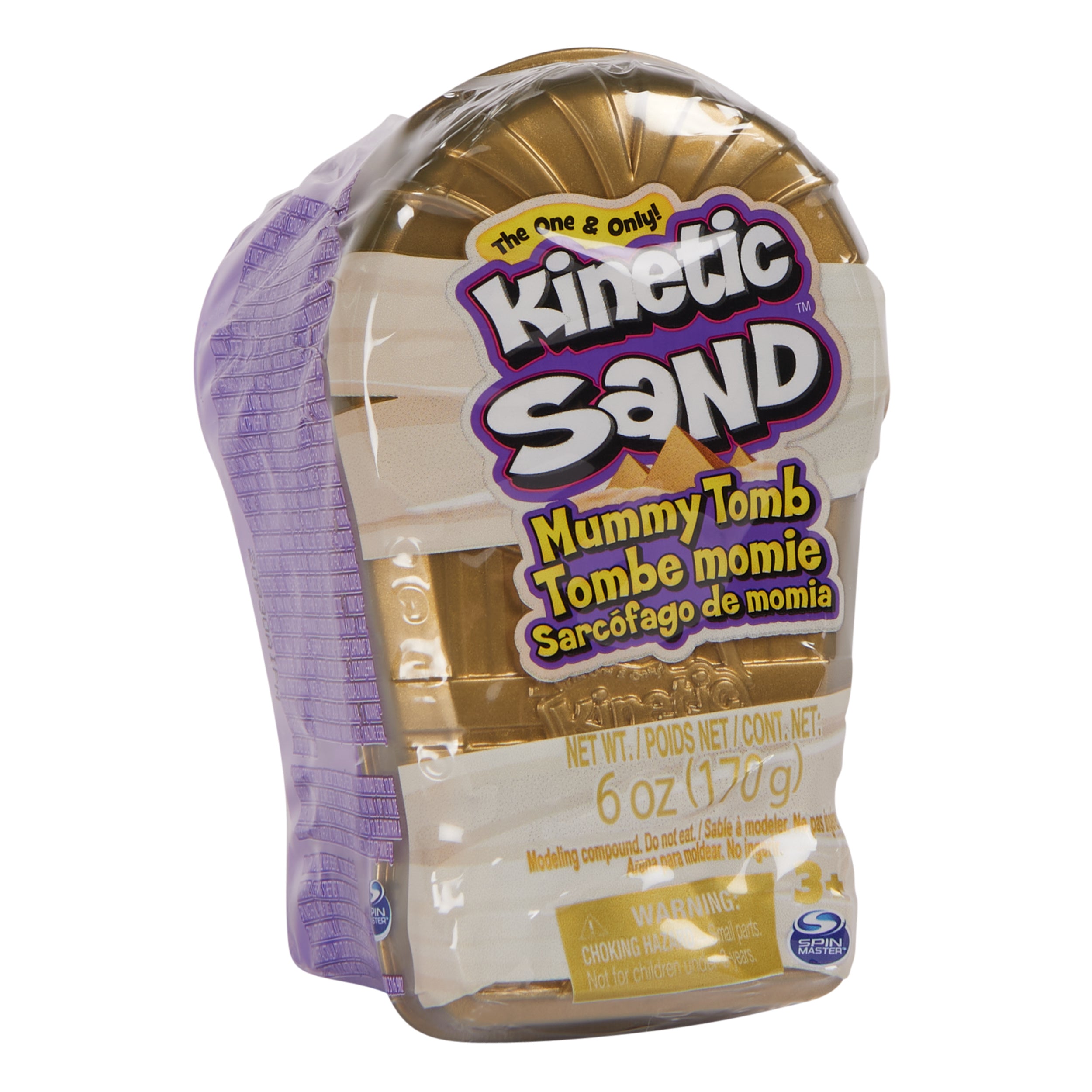 Kinetic Sand, Mummy Tomb Style May Vary, 6oz Natural Brown Play Sand, Surprise Goodie Bags Small Gifts, Sensory Toys for Kids Ages 3 and Up