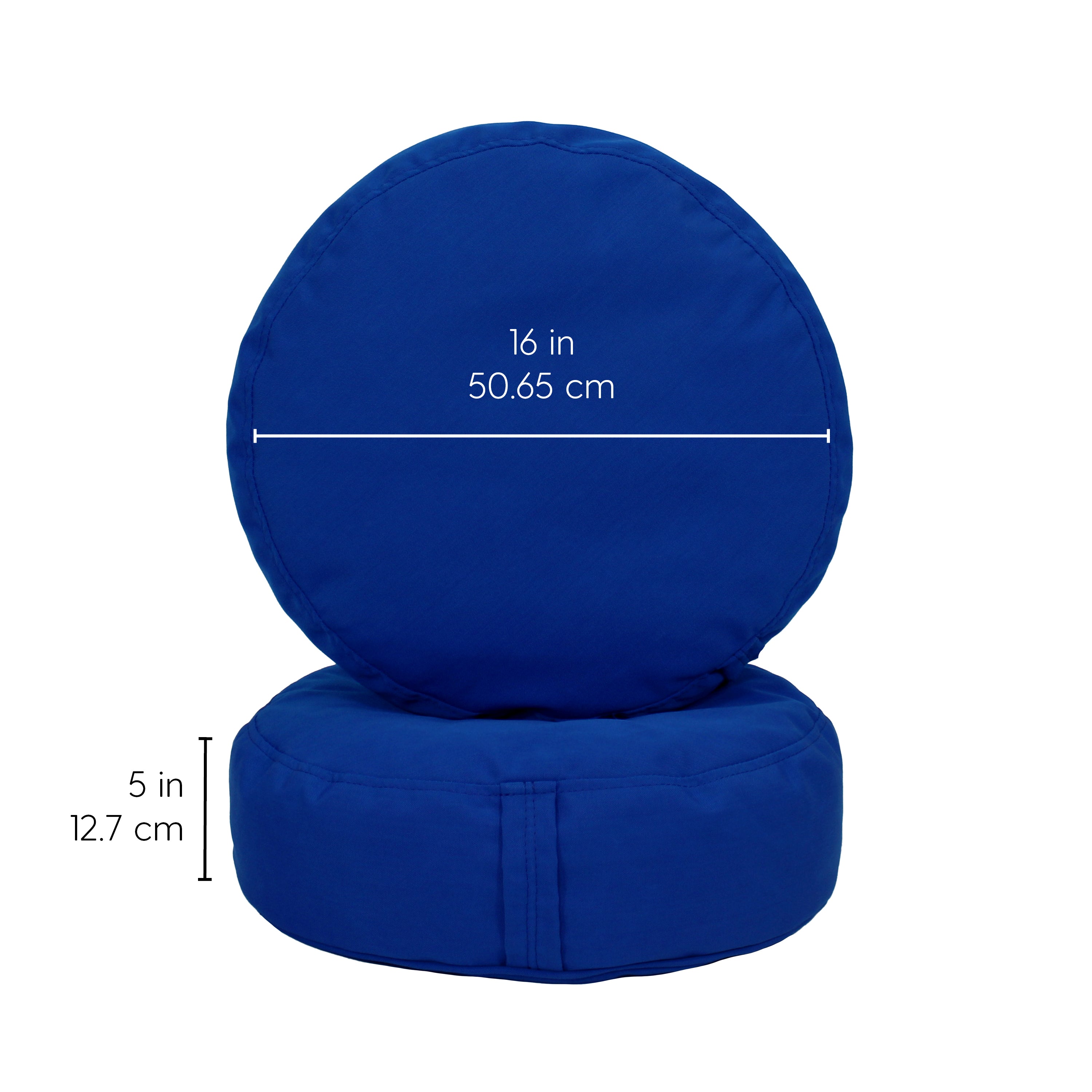 Element 16" Round Bean Cushions, 2-Piece - Brilliant Blue