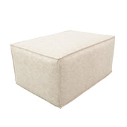Rustic Overstuffed 36" x 24" Rectangle Ottoman, 16" Height - Almond