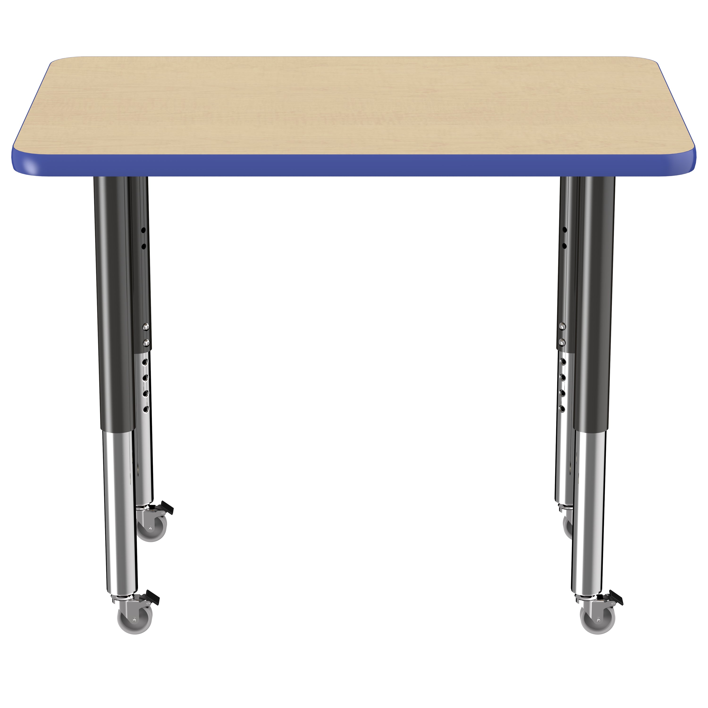 24" x 36" Rectangle T-Molding Activity Table with Adjustable Super Legs - Maple/Blue/Black