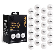 STIGA 24-Pack White 3-Star Table Tennis Balls