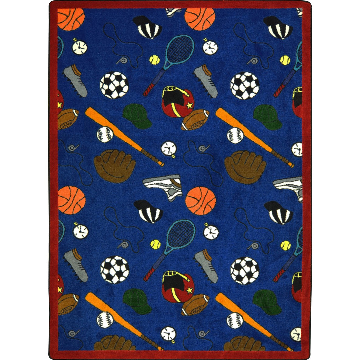 Multi-Sport 3'10" x 5'4" area rug in color Blue