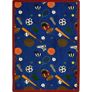 Multi-Sport 5'4" x 7'8" area rug in color Blue