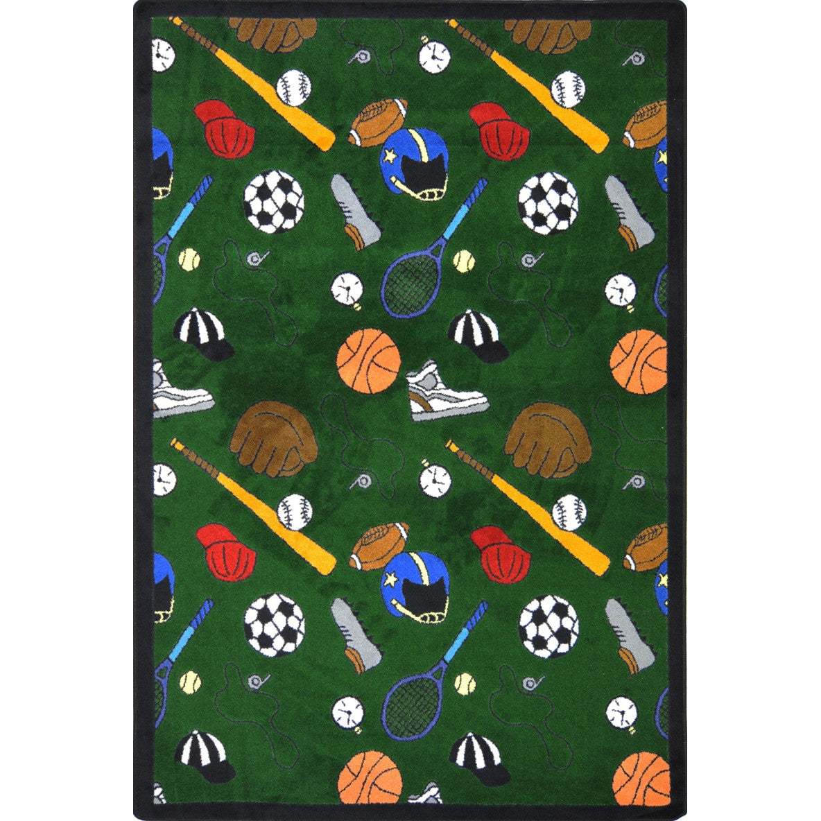 Multi-Sport 3'10" x 5'4" area rug in color Green