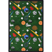 Multi-Sport 5'4" x 7'8" area rug in color Green