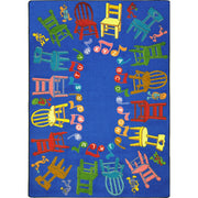 Musical Chairs 10'9" x 13'2" area rug in color Multi
