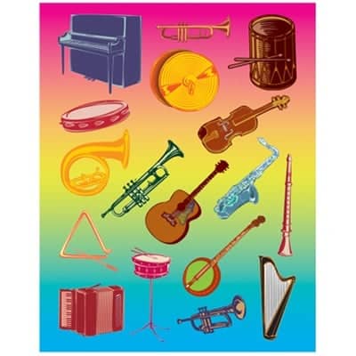 Sticker Forms - Musical instruments - 25 sheets