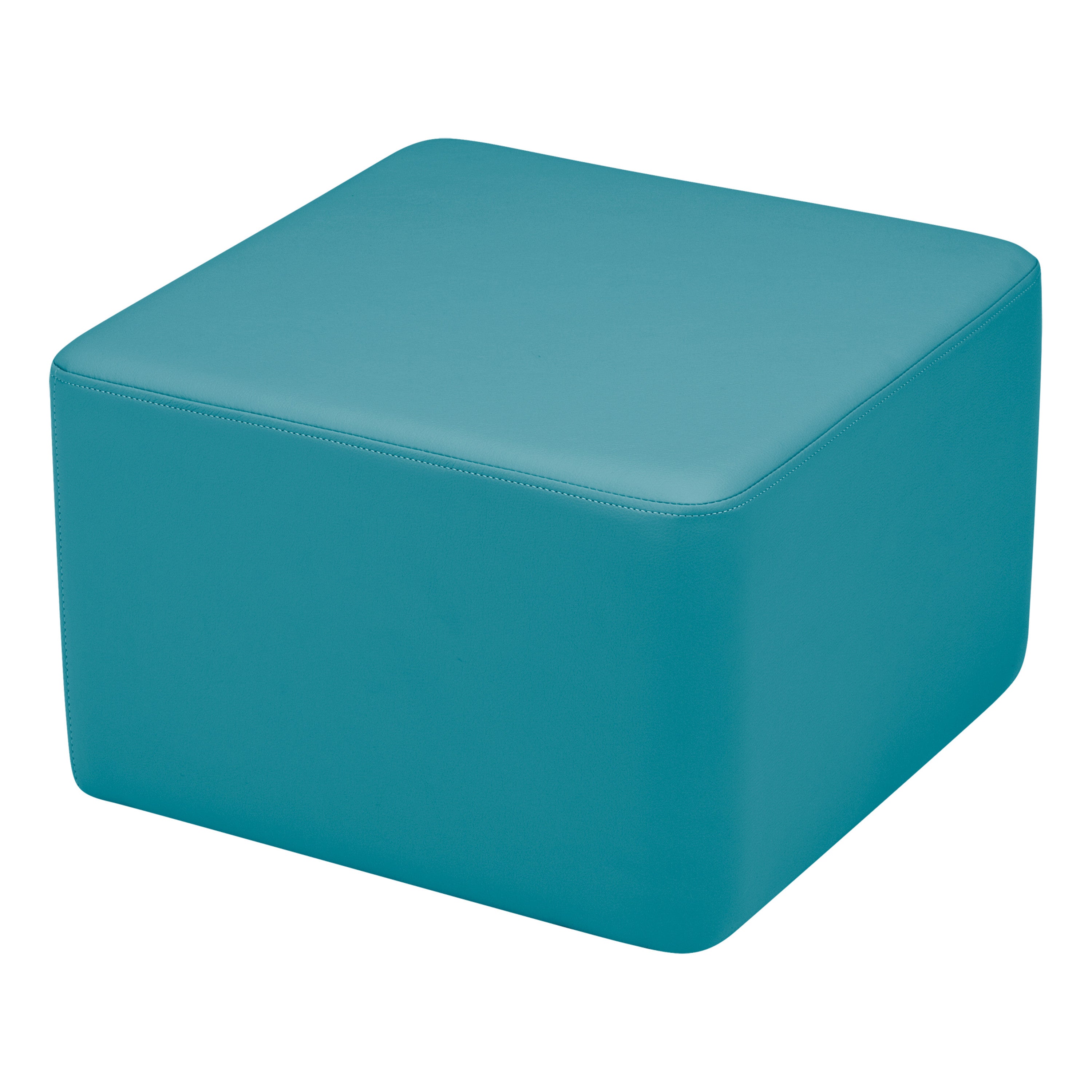 Pro Series Upholstered Square Ottoman 12" Height - Teal