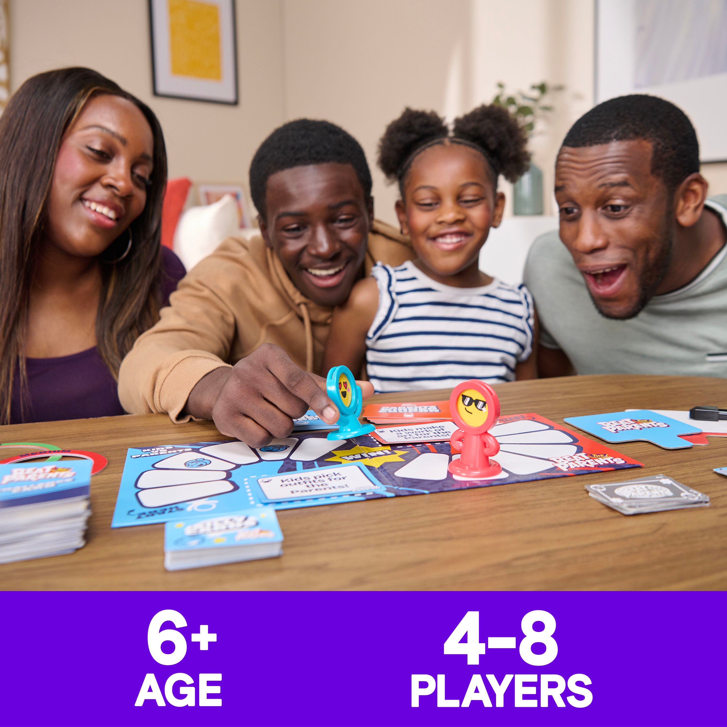 Spin Master Games, Beat the Parents, 2025 Edition with New Challenges & Cards, Friendly Competition Family Game, Fun Activity for Kids, Adults & Family Game Night, 4-8 Players, for Ages 6 & Up