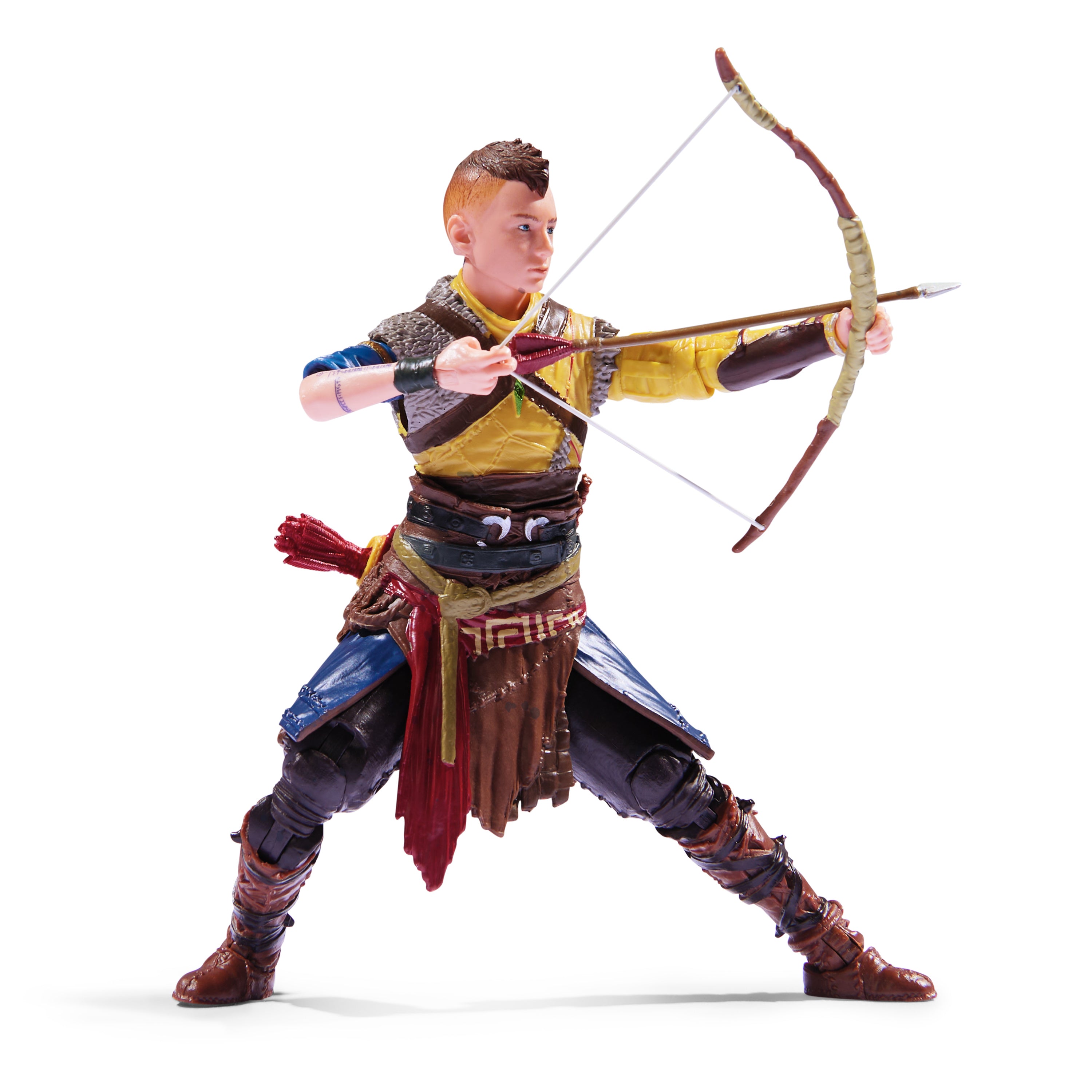 PlayStation God of War Ragnarok, 6” Atreus Action Figure with 4 Accessories, The Shapes Collection, For PS5 Fans & Collectors Ages 17+