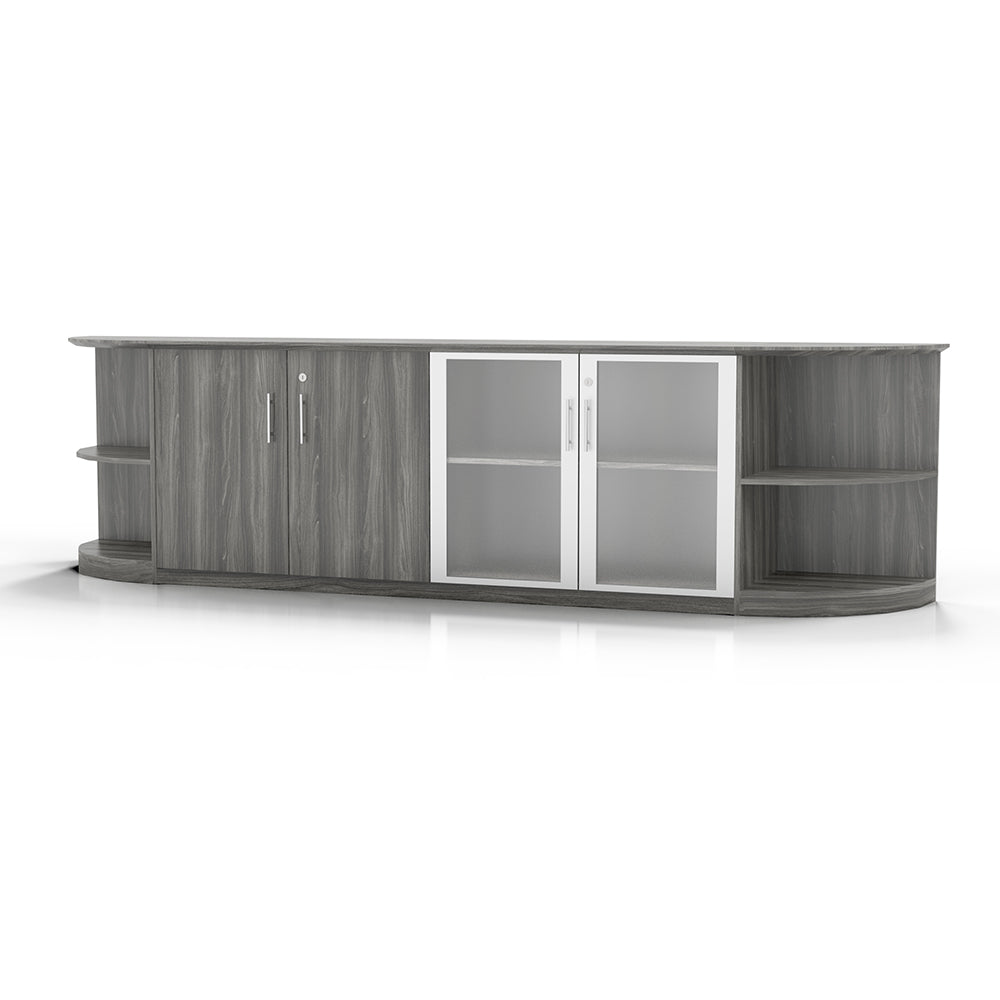 Bookcase Quarter Rnd 2-Shelf