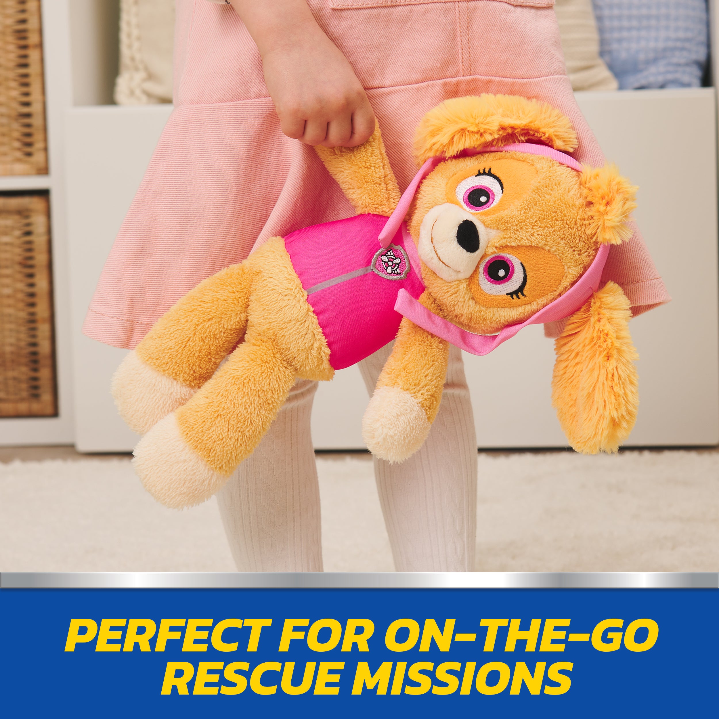 GUND PAW Patrol Official Skye Take Along Buddy Plush Toy, Premium Stuffed Animal for Ages 1 & Up, Pink/Brown, 13”