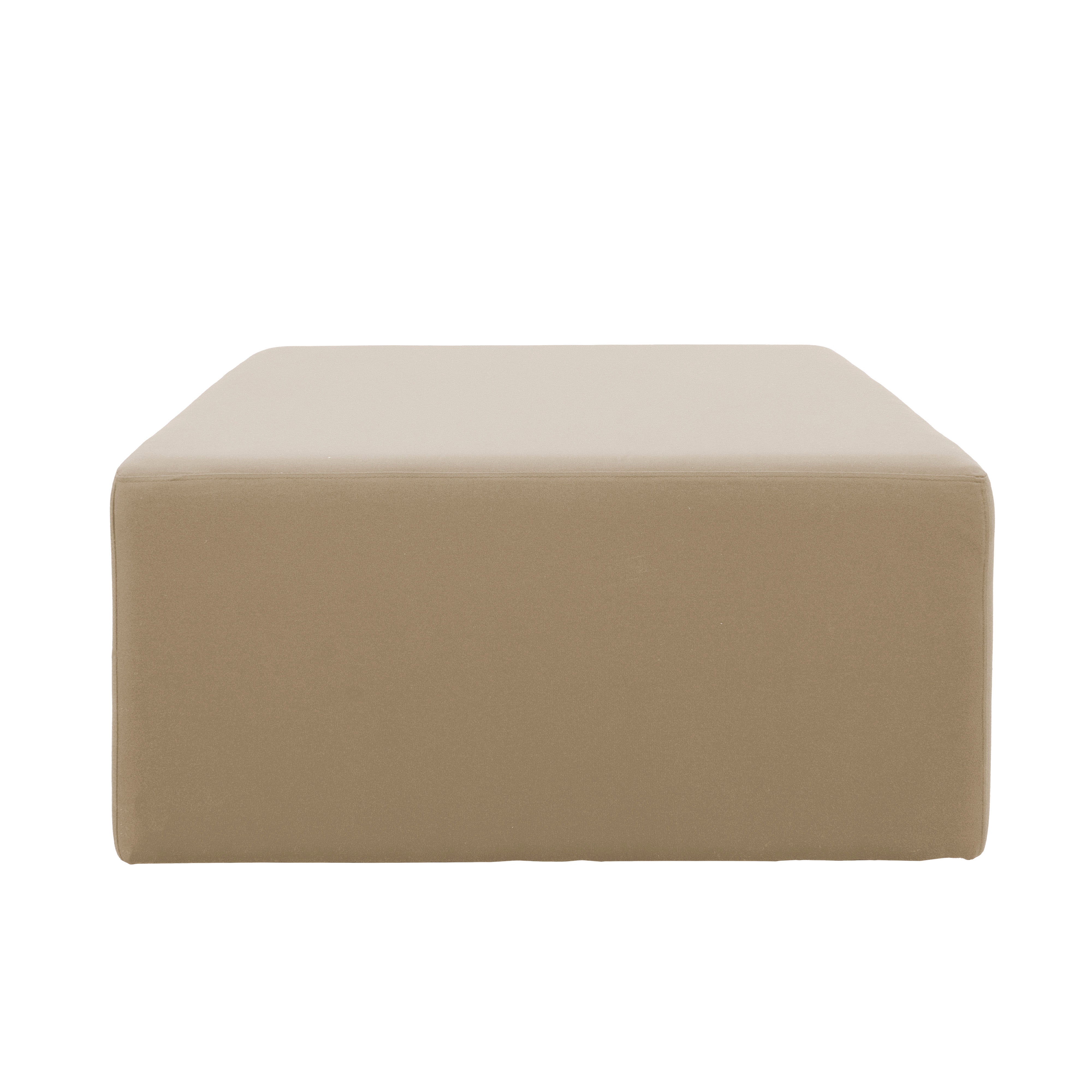 Outdoor 36" Square Ottoman with Sunbrella®, 18" H - Spectrum Sand