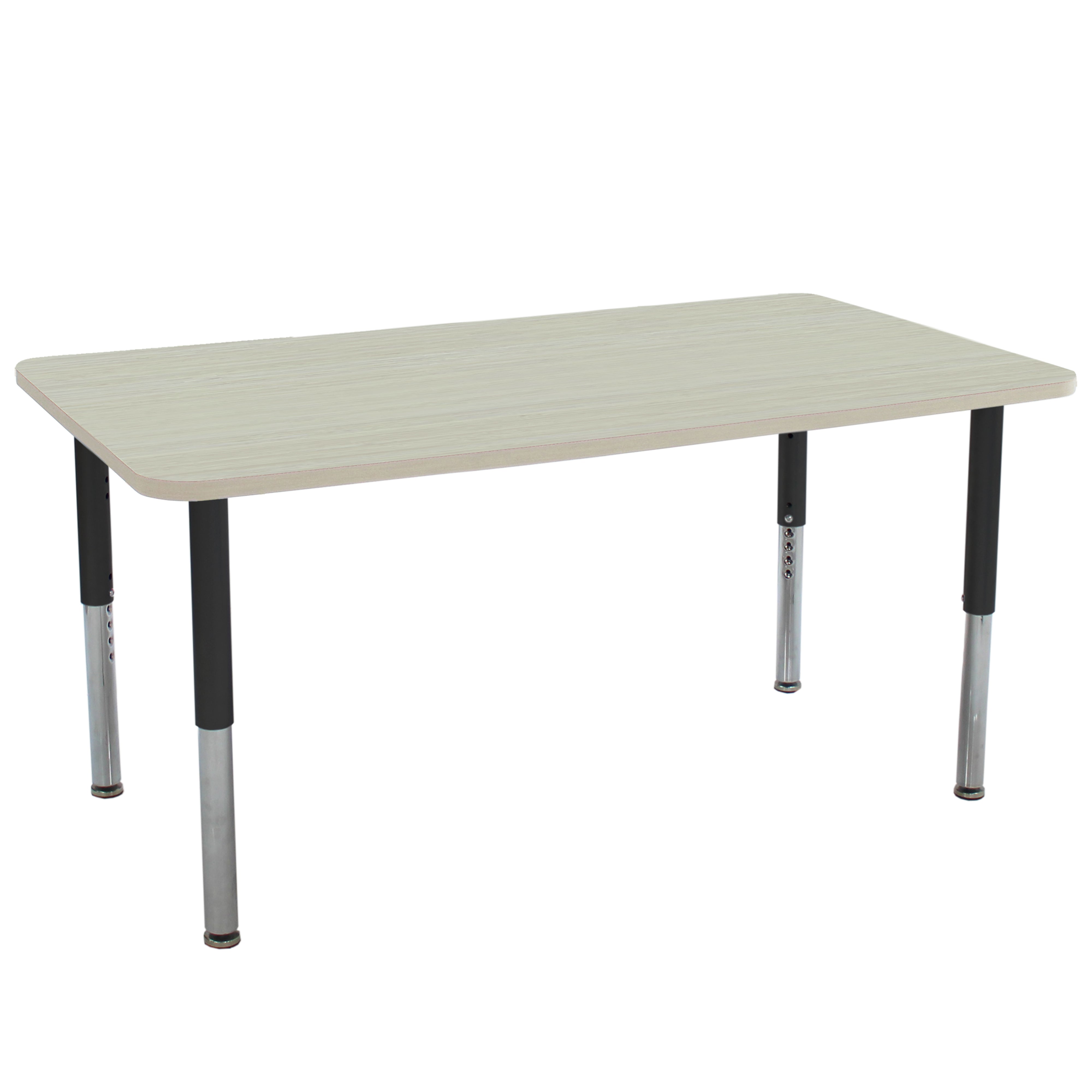 36" x 60" Rectangle La Madera Activity Table with Adjustable Super Legs - Asian Sand/Black