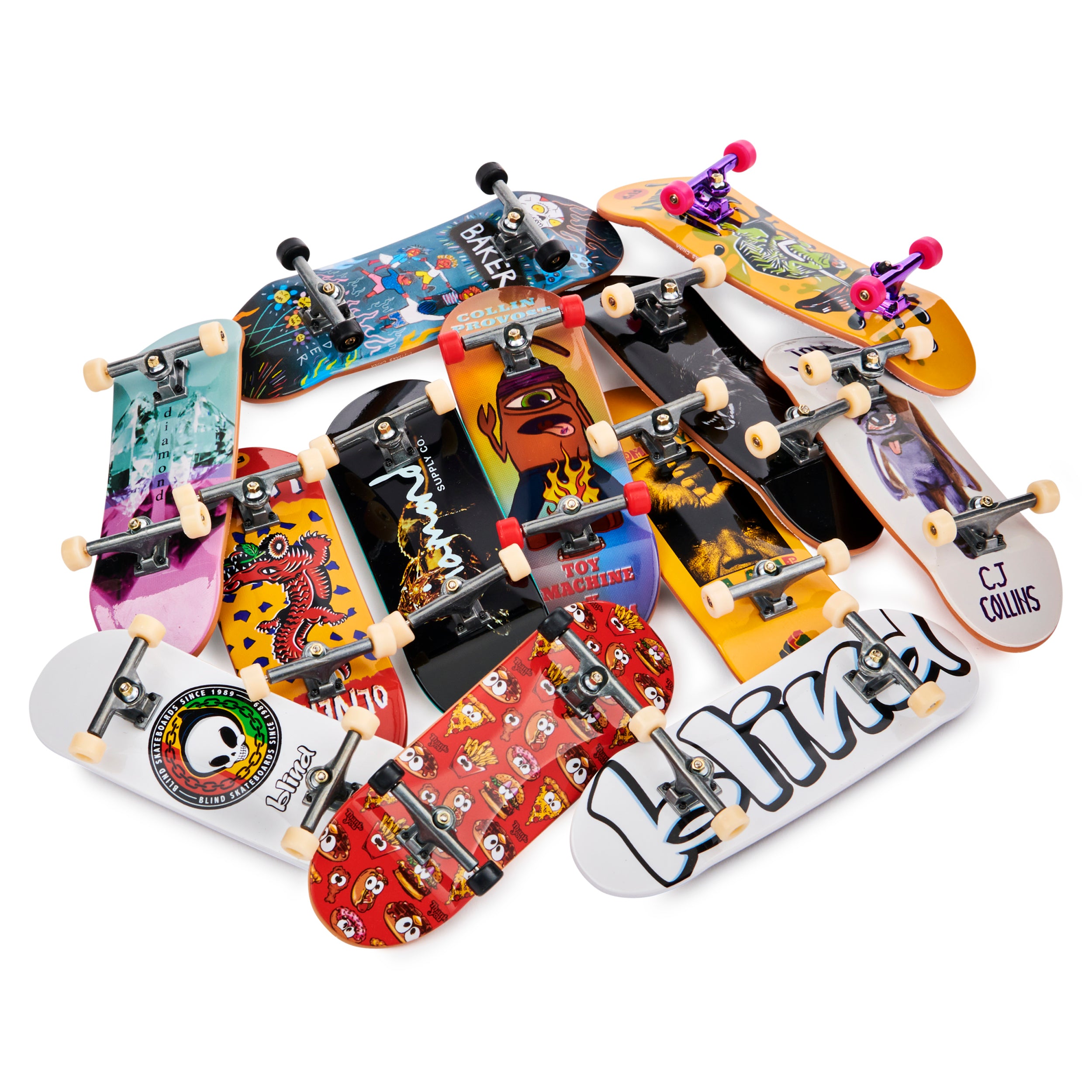 Tech Deck, Ultra DLX Fingerboard 4-Pack, Collectible and Customizable Mini Skateboards Styles May Vary