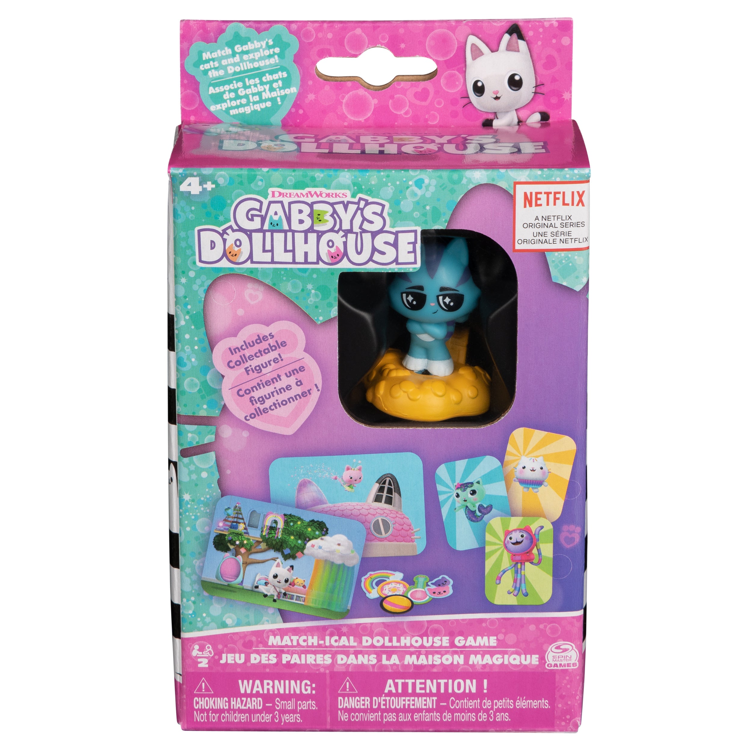 Gabby’s Dollhouse, Match-ical Dollhouse Game 2-Player Memory Matching Card Game Board Game Based on the Netflix Original Series, for Kids Ages 4 and up