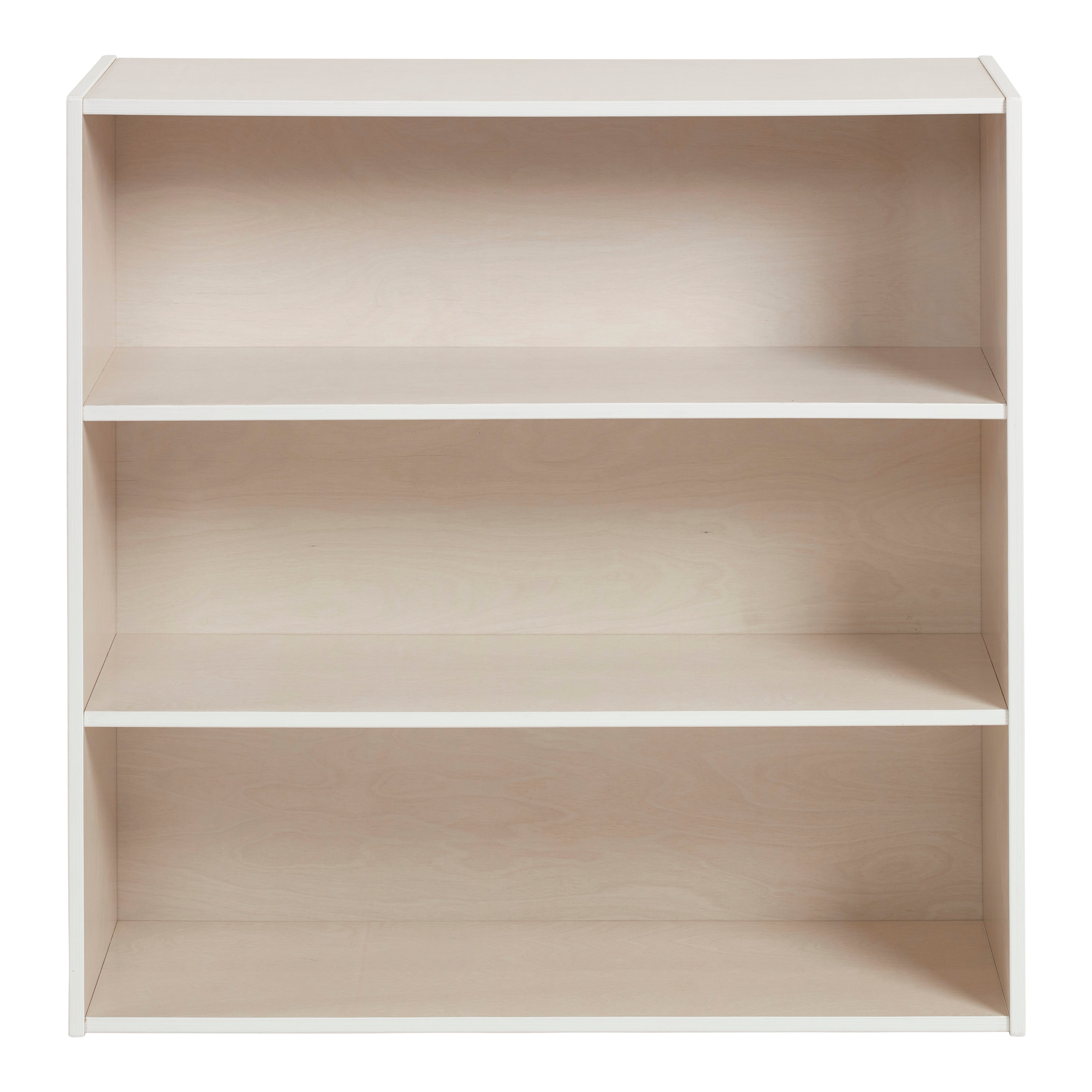 Streamline 3-Shelf Storage Cabinet with Back 36in H - White Wash