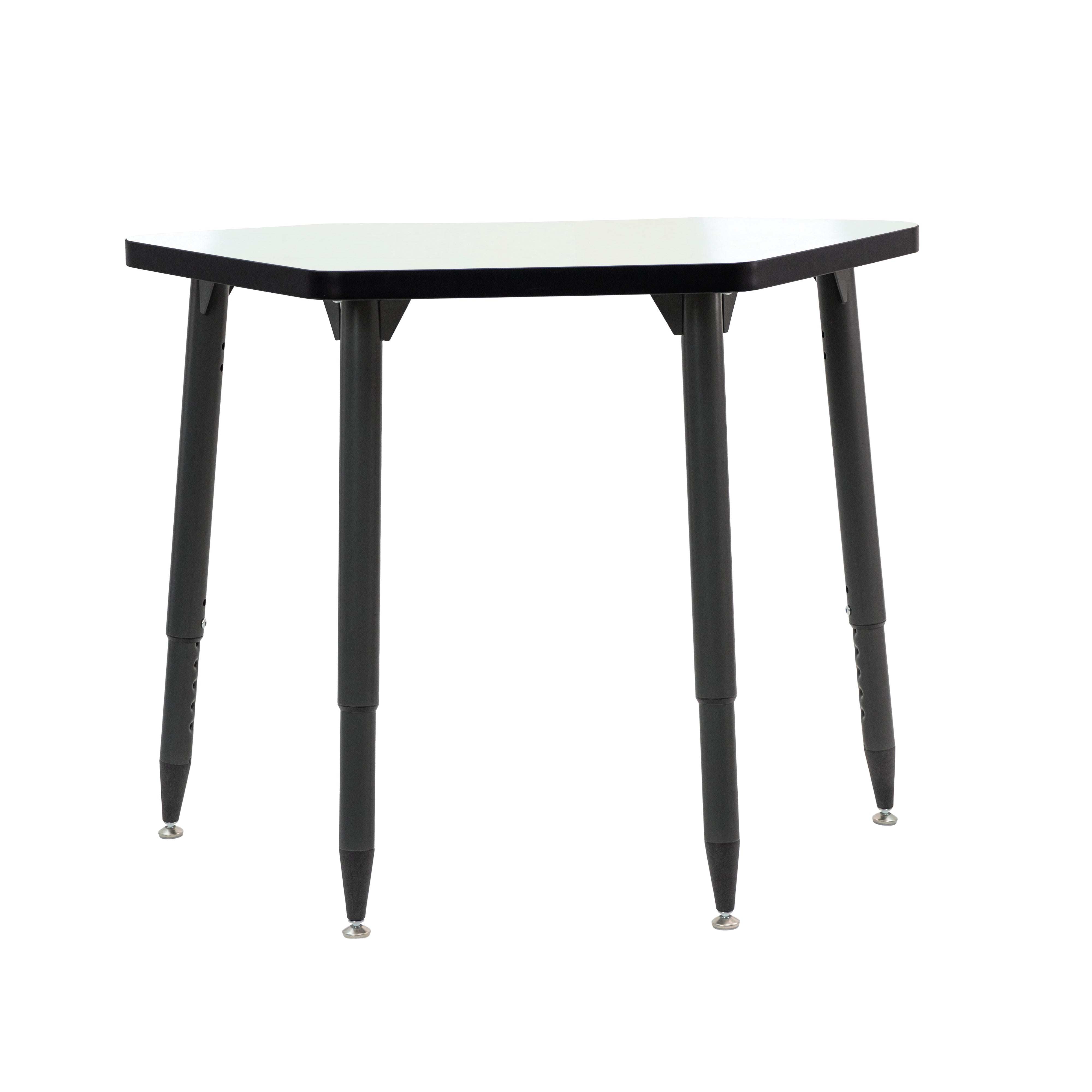 Adapte 24" x 36" Petal Dry-Erase Activity Table with Adjustable Tapered Legs - Whiteboard/Black