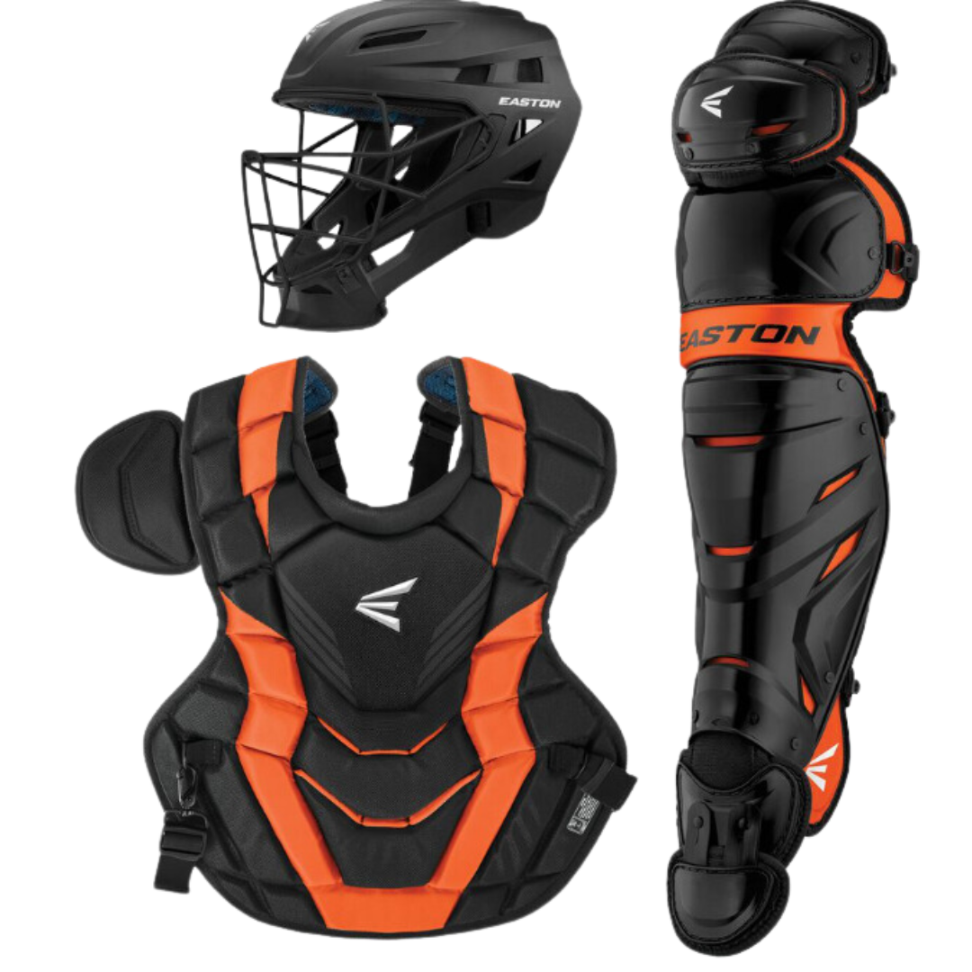 Easton Elite X Adult Catchers Box Set - Black/Athletic Orange