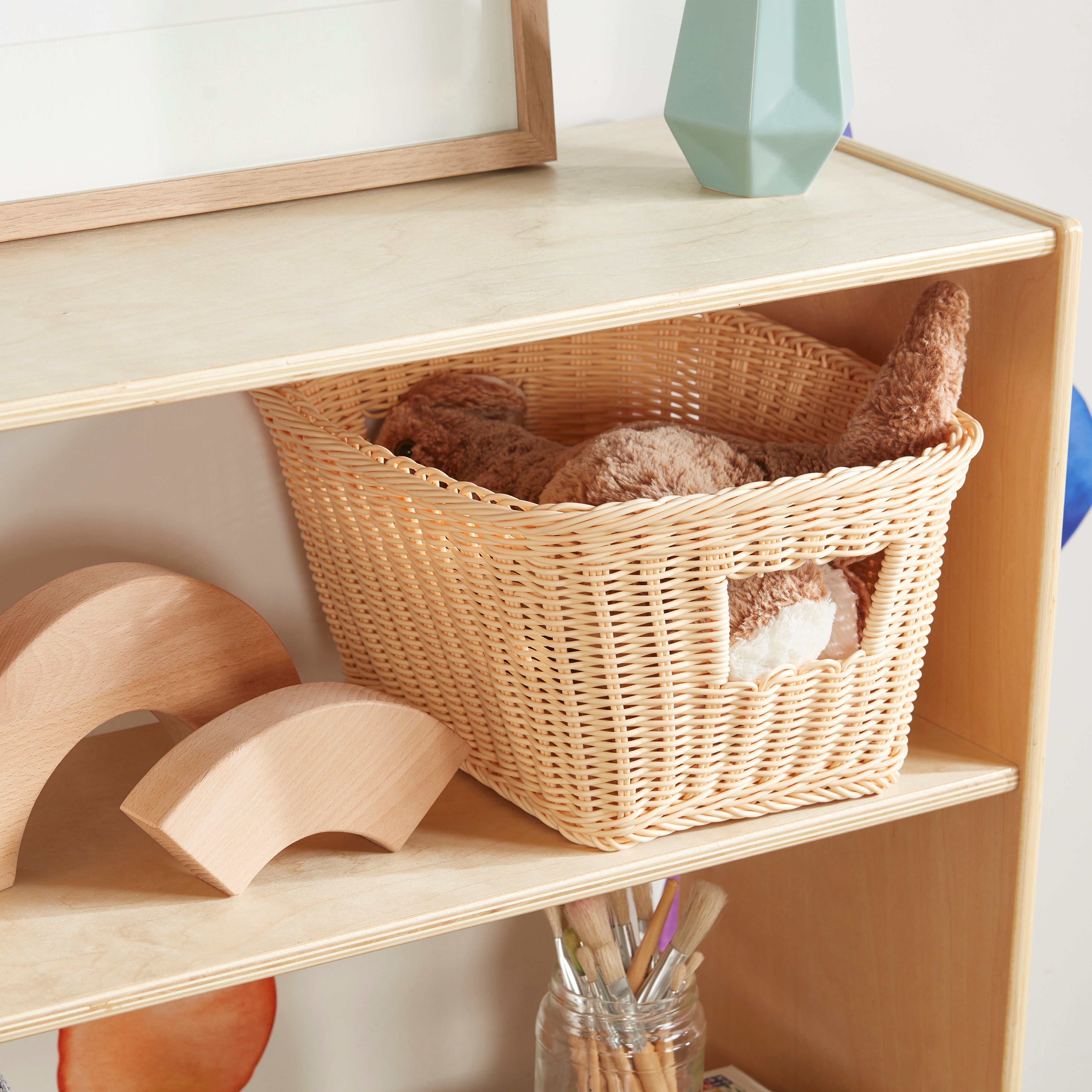 Streamline 2-Shelf Storage Cabinet without Back 24in H - Natural