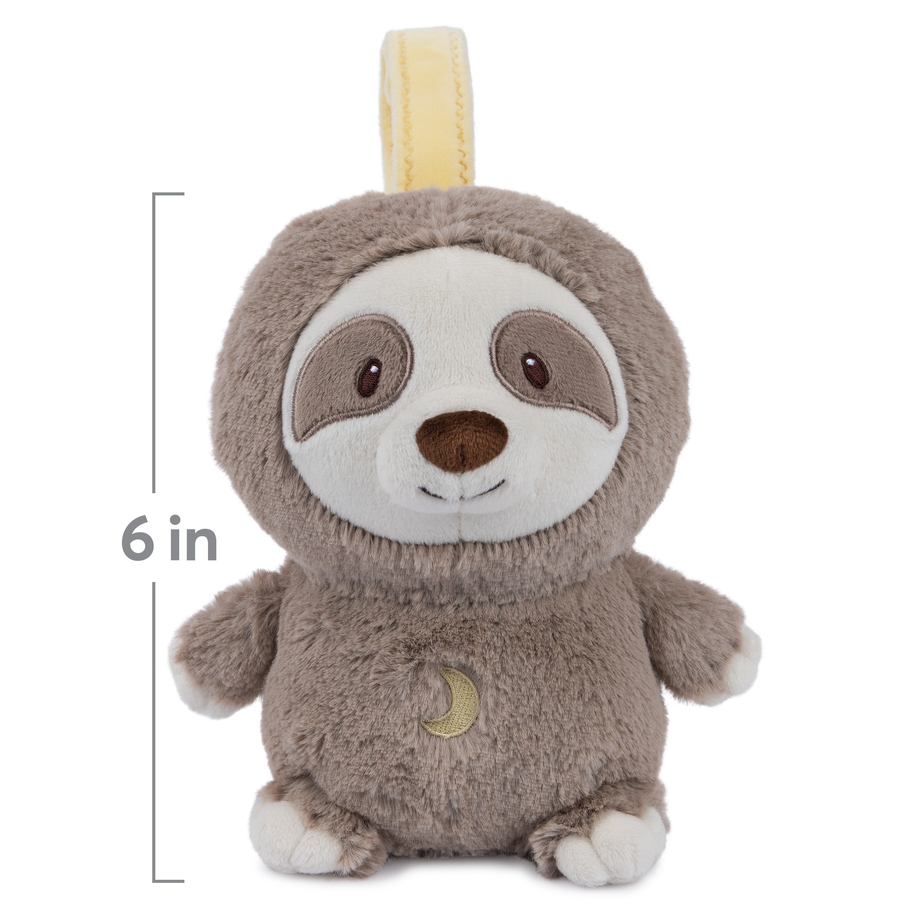 Baby GUND Lil’ Luvs On the Go Sloth Soother for Babies and Newborns, Plush Sloth Stuffed Animal Sound Toy, Brown/Cream, 6”