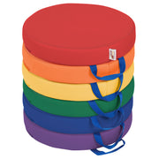 SoftZone Round Floor Cushion with Handle 6-Piece - Assorted