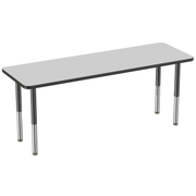 24" x 72" Rectangle T-Molding Activity Table with Adjustable Super Legs - Gray/Black