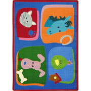 My Favorite Animals 7'8" x 10'9" area rug in color Multi