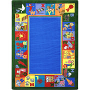 My Favorite Rhymes 5'4" x 7'8" area rug in color Multi