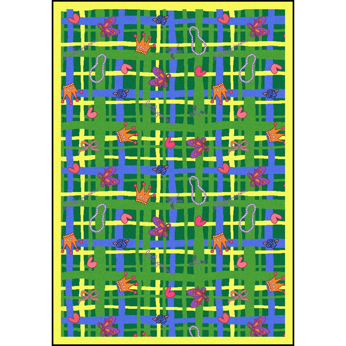 My Little Princess 5'4" x 7'8" area rug in color Green