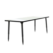 Adapte 30" x 72" Rectangle Dry-Erase Thermofused Activity Table with Adjustable Tapered Legs - Whiteboard/Black