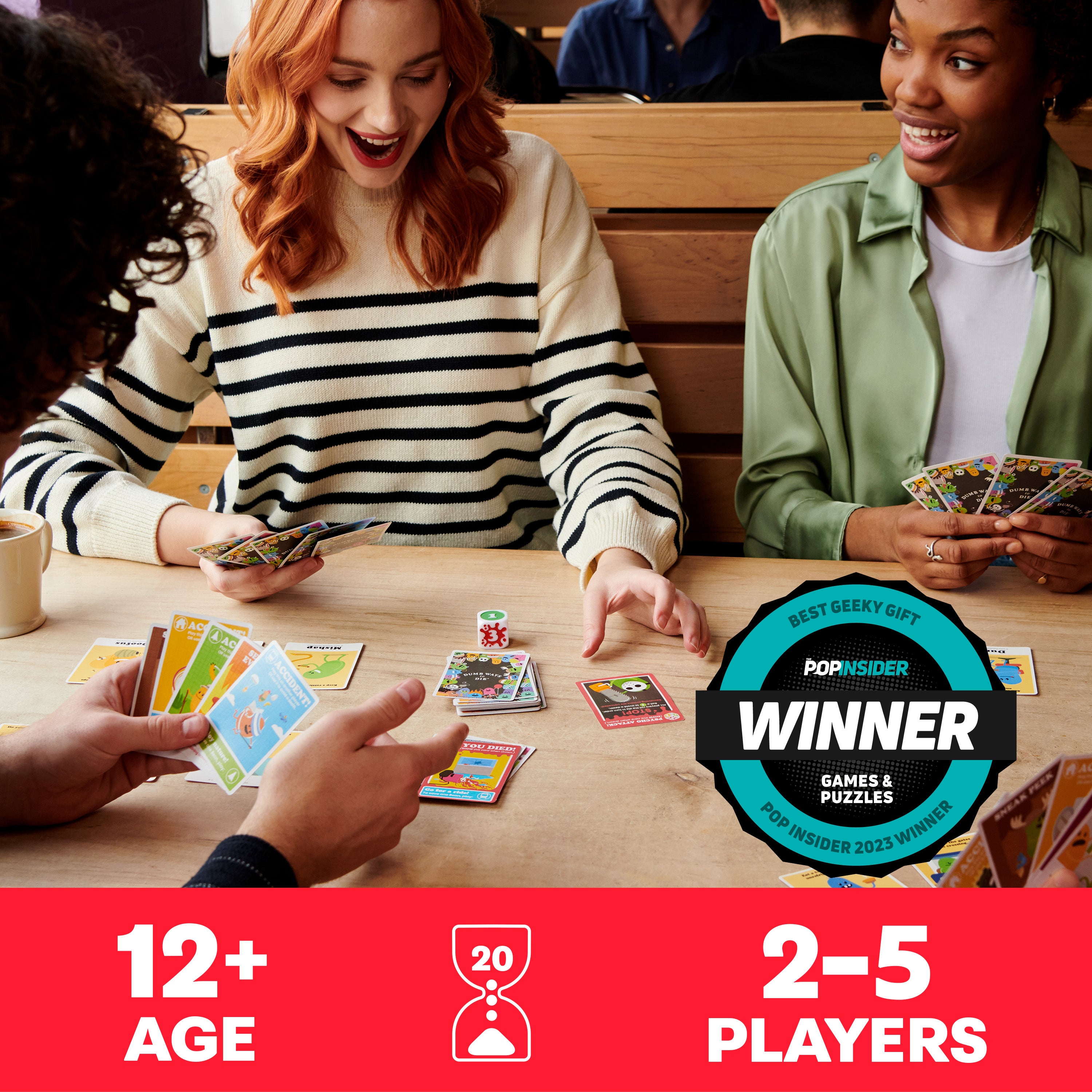 Spin Master Games, Dumb Ways to Die, The Viral Meme Card Game from YouTube and TikTok, Survival Strategy Fun, 2-5 Players, for Ages 12 & Up