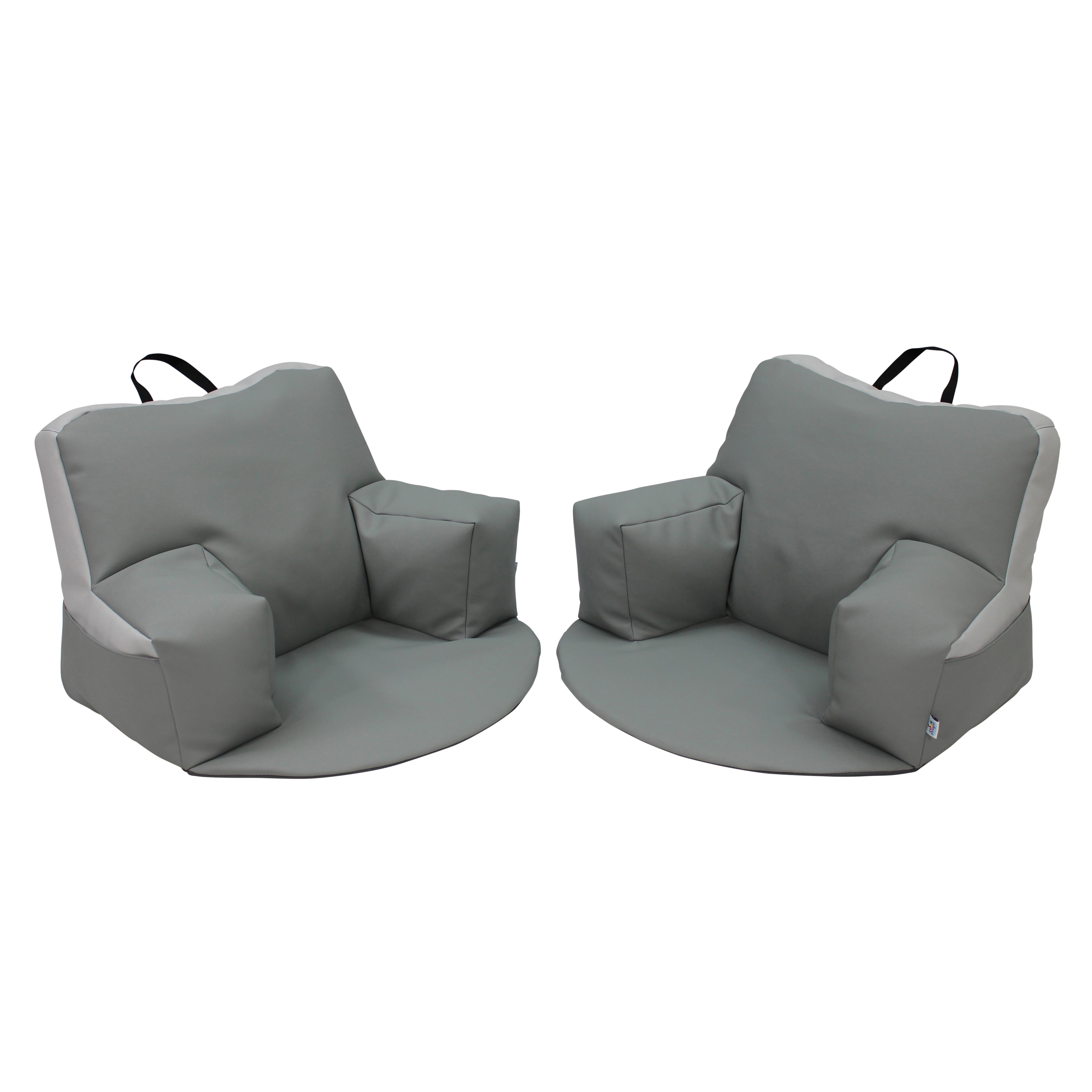 SoftScape Relax N Read Bean Bag Plus, 2-Piece - Gray/Light Gray