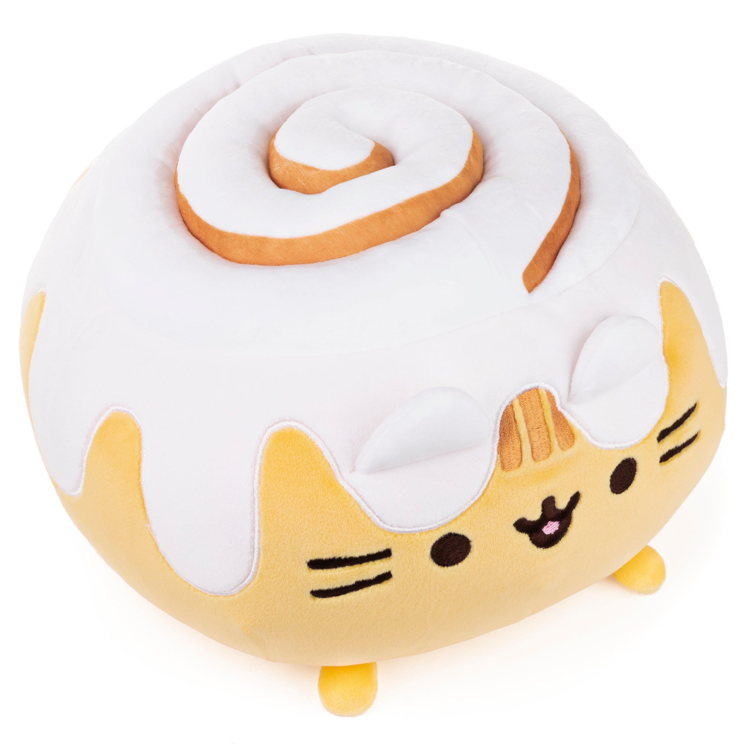 GUND Pusheen Catfé Cinnamon Roll Pusheen Plush Squisheen Cat Stuffed Animal, 12”