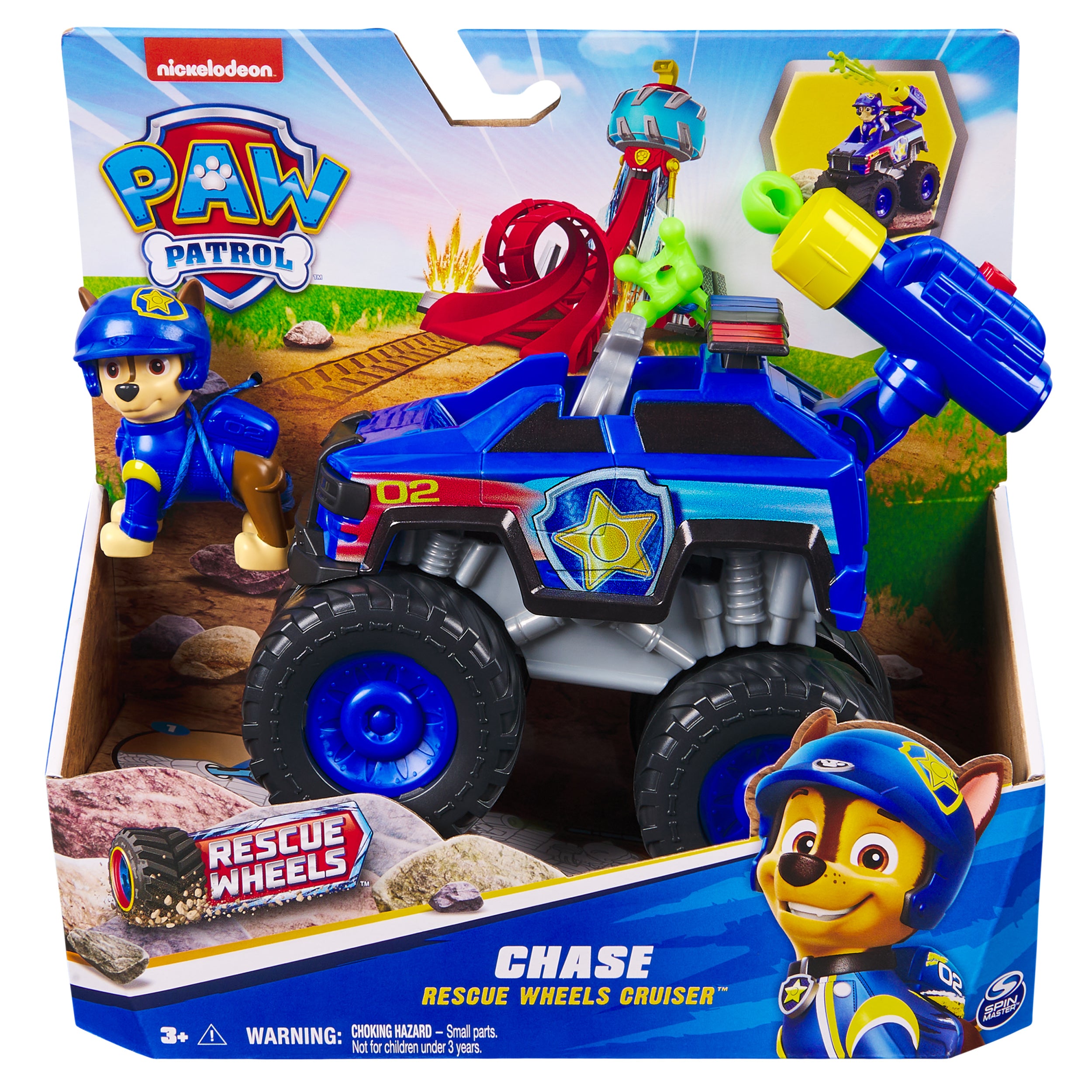 PAW Patrol: Rescue Wheels Chase’s Cruiser, Toy Truck with Projectile Launcher and Collectible Action Figure, Kids Toys for Boys & Girls Ages 3 and up