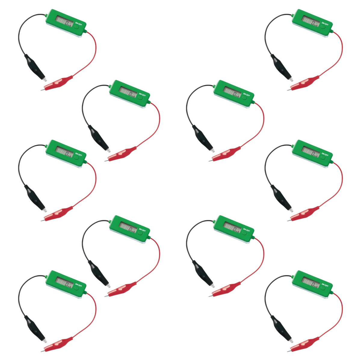 Ammeter, Digital, DC, 3A-1mA Range, Pack of 10